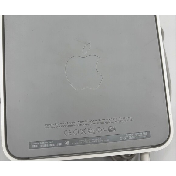 Apple AirPort Extreme 5th Gen A1408 Wireless WiFi Router Dual-Band MD031LL/A - Picture 5 of 8